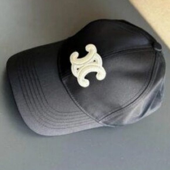 Celine Baseball Cap Black with Iconic Logo - Picture 1 of 7